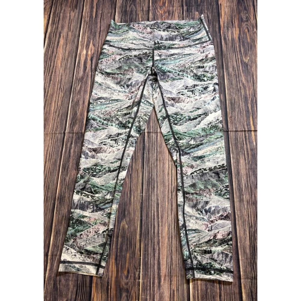 Lululemon Align Leggings Womens Size 8 Mountains cape Print Yoga Running Pants - Picture 2 of 14